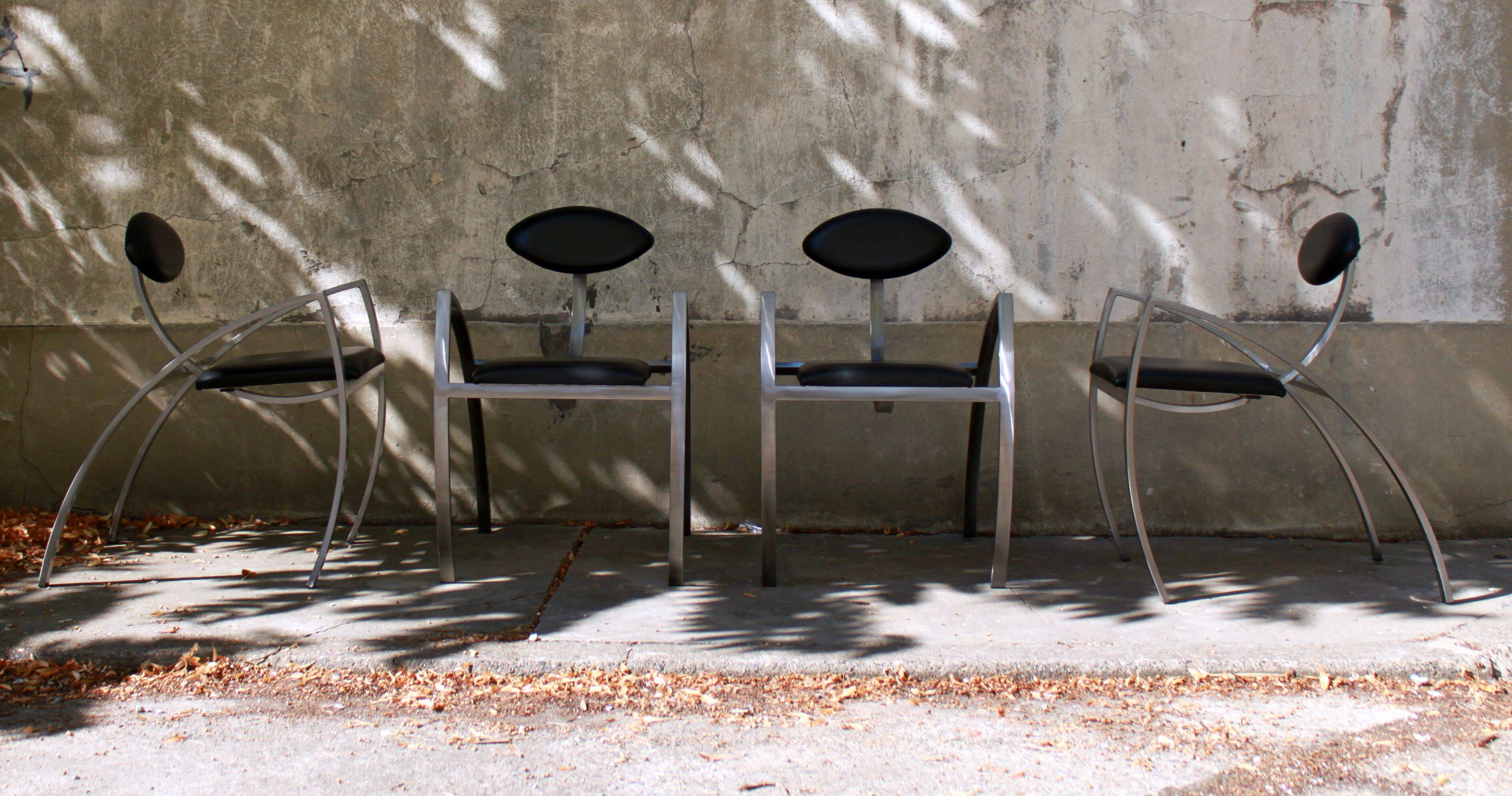 Set of 6 dining chairs by Kai Papritz, 90s.