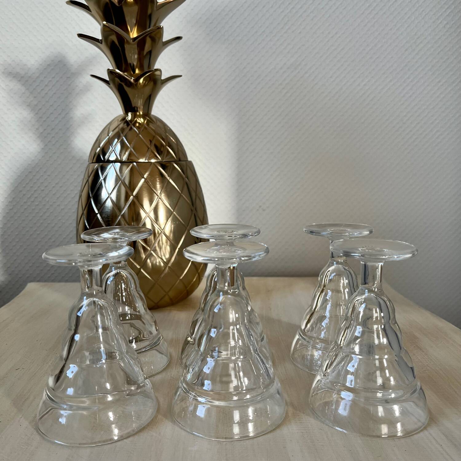 Set of 6 vintage bistro glasses