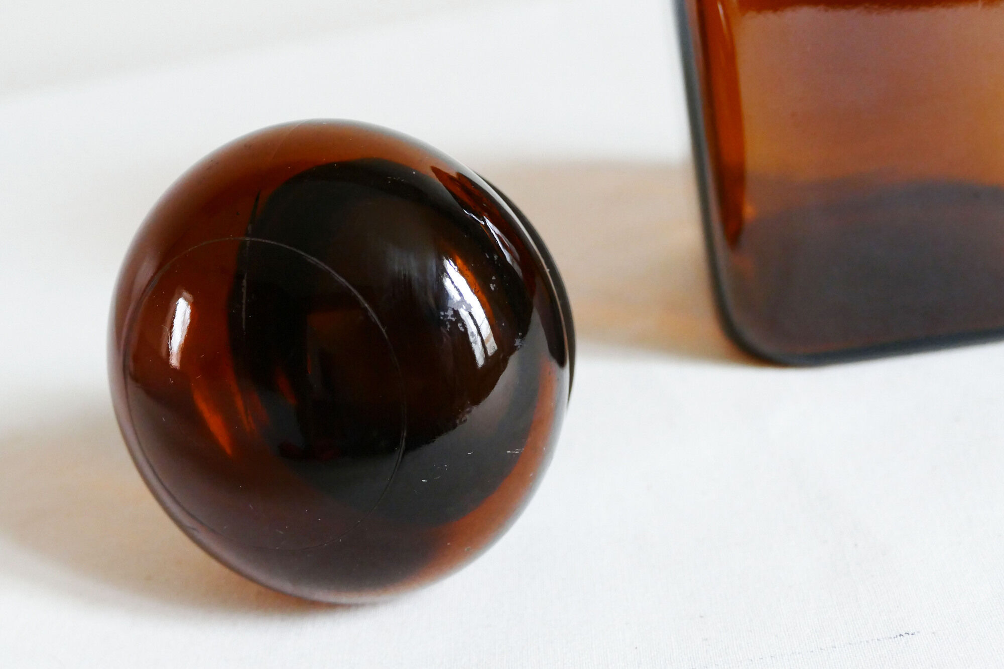 Vintage brown apothecary jar for kitchen food storage
