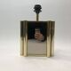 Lampe de table miroir en laiton années 1970 Vintage Hollywood Regency