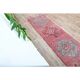 1970s Turkish Oushak Handmade Wool Cotton Pink Area Rug 86x276