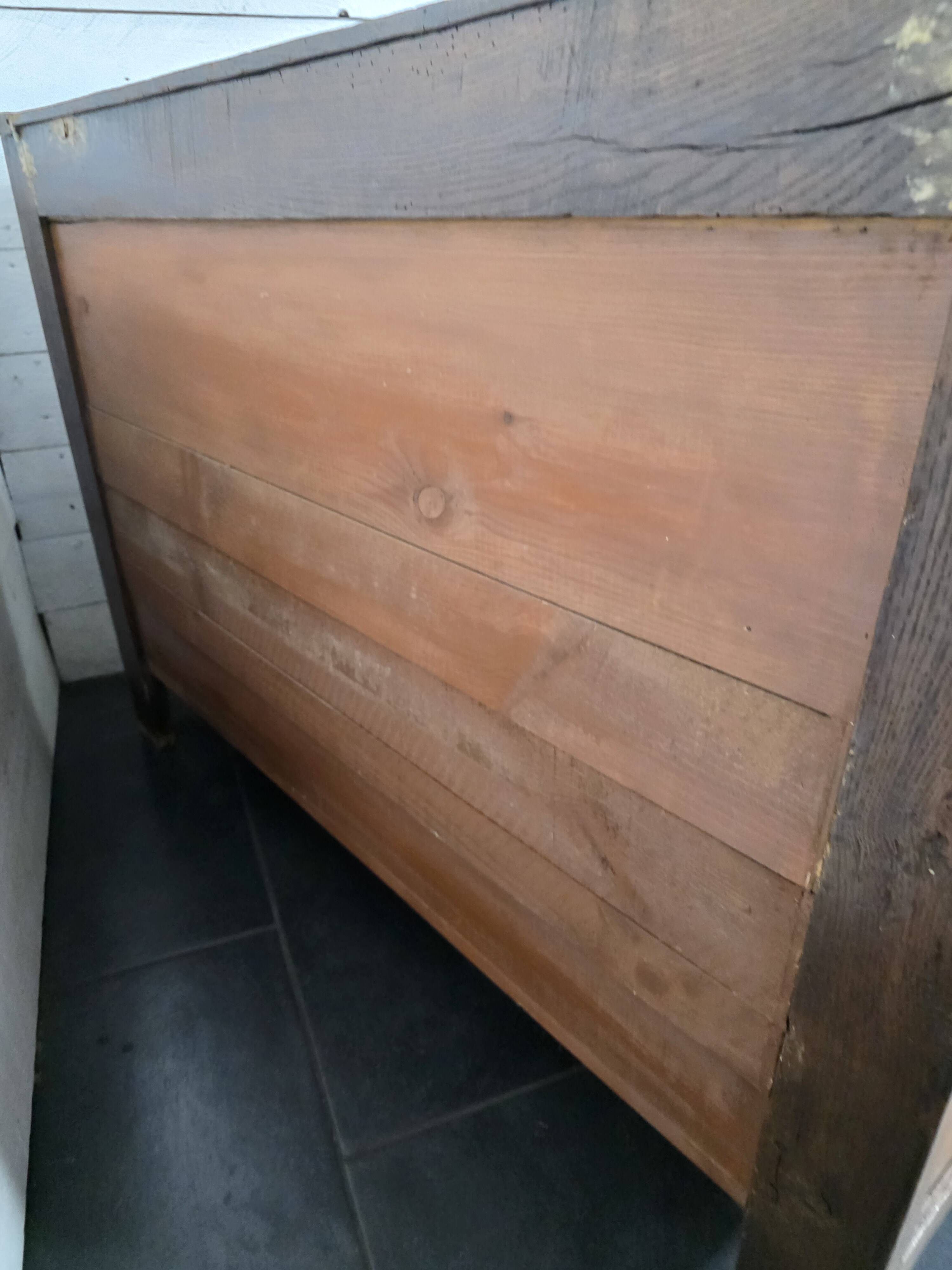 19th century solid oak chest of drawers