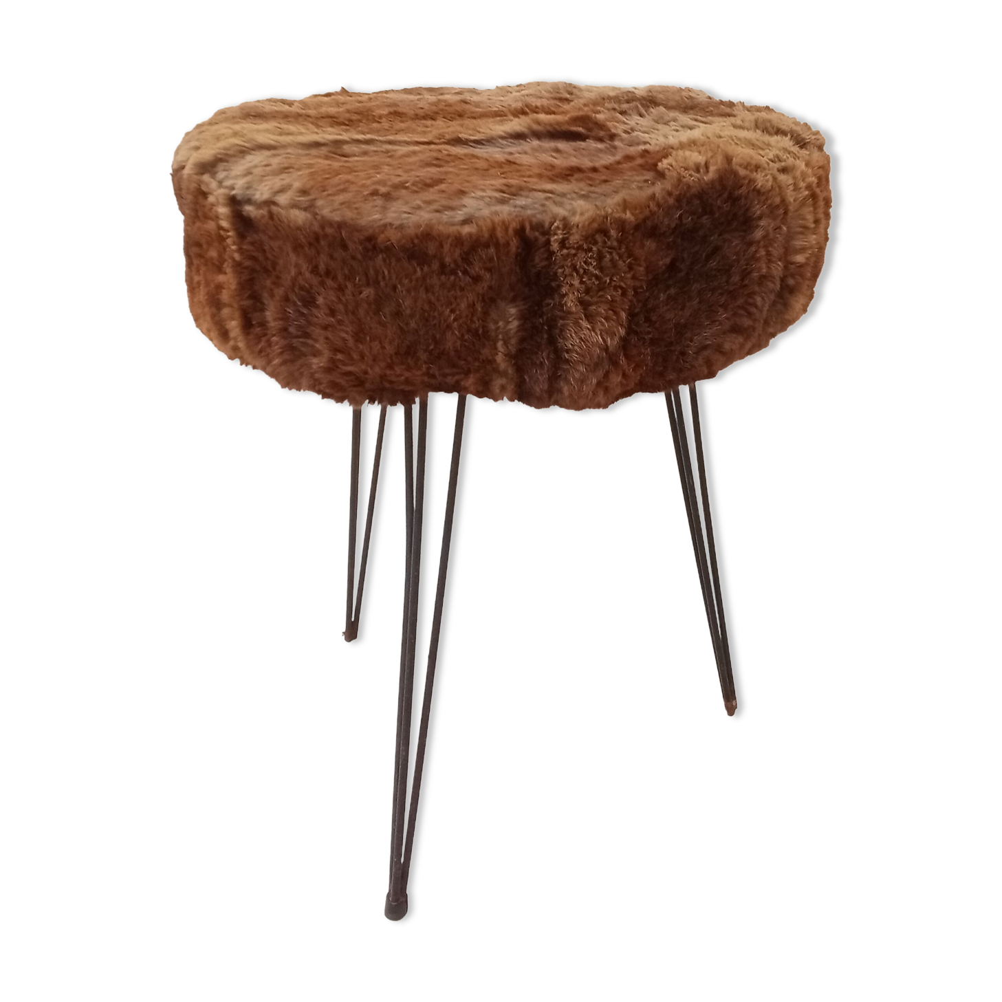 Vintage moumoute stool year 70