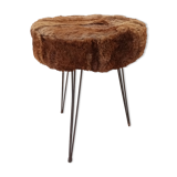 Vintage moumoute stool year 70