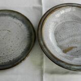 Poterie de la vallée noire : deux plats en grès émaillé