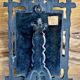 Old Napoleon III photo frame blackened hardened wood