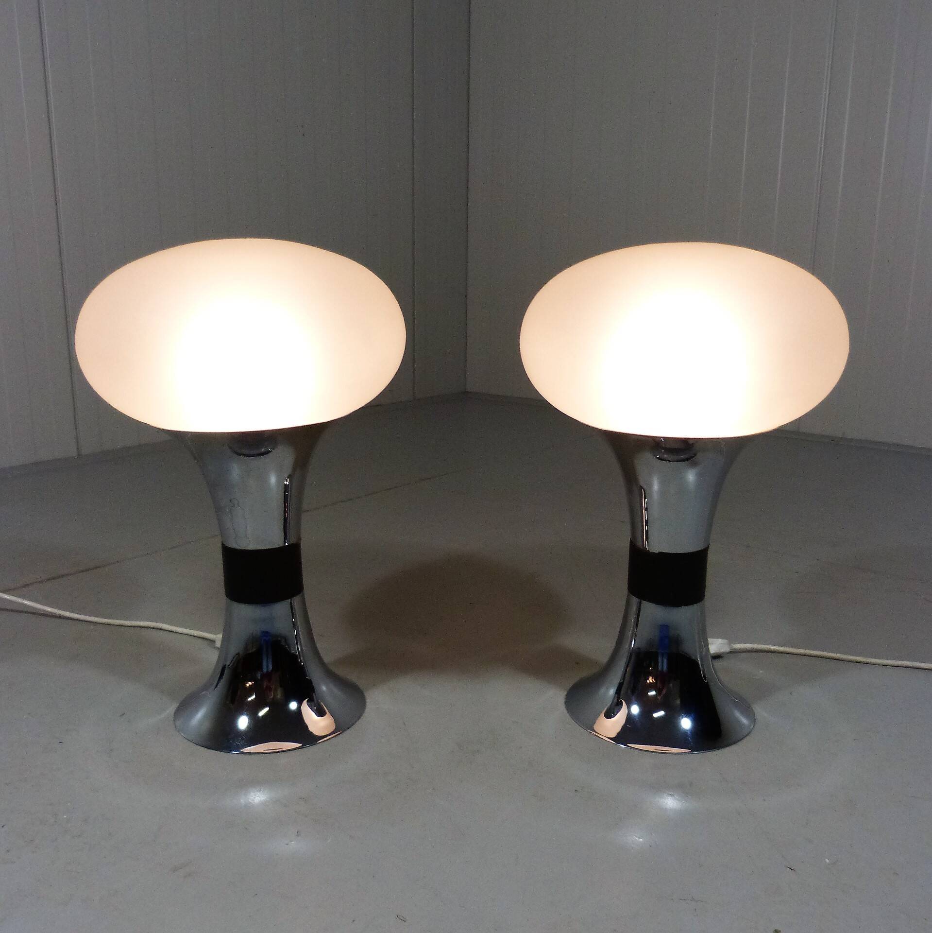 Set of 2 large Space Age table lamps 1960's