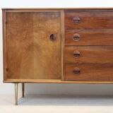 Walnut and Brass Sideboard by William Watting for Fristho