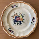 4 assiettes plates anciennes en faïence de Longchamp
