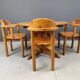 Rainer Daumiller pine wood dining set for Hirtshals Savvaerk - set of 4 - 1