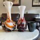 Set of two vintage Murano vases in blown glass