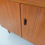 Vintage Scandinavian style storage bookcase in melamine and teak from the 60s