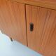 Vintage Scandinavian style storage bookcase in melamine and teak from the 60s