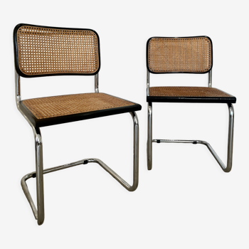 Pair of chairs Cesca B32 by Marcel Breuer