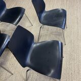 Set of 4 black Maui chairs by Magistretti for Kartell 2000s Italy