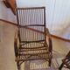 Lot de 2 Fauteuils de jardin en rotin et bambou -Vintage -Années 60 - avec coussins - vernis satin