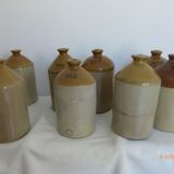 Bouteille en grès vernissé