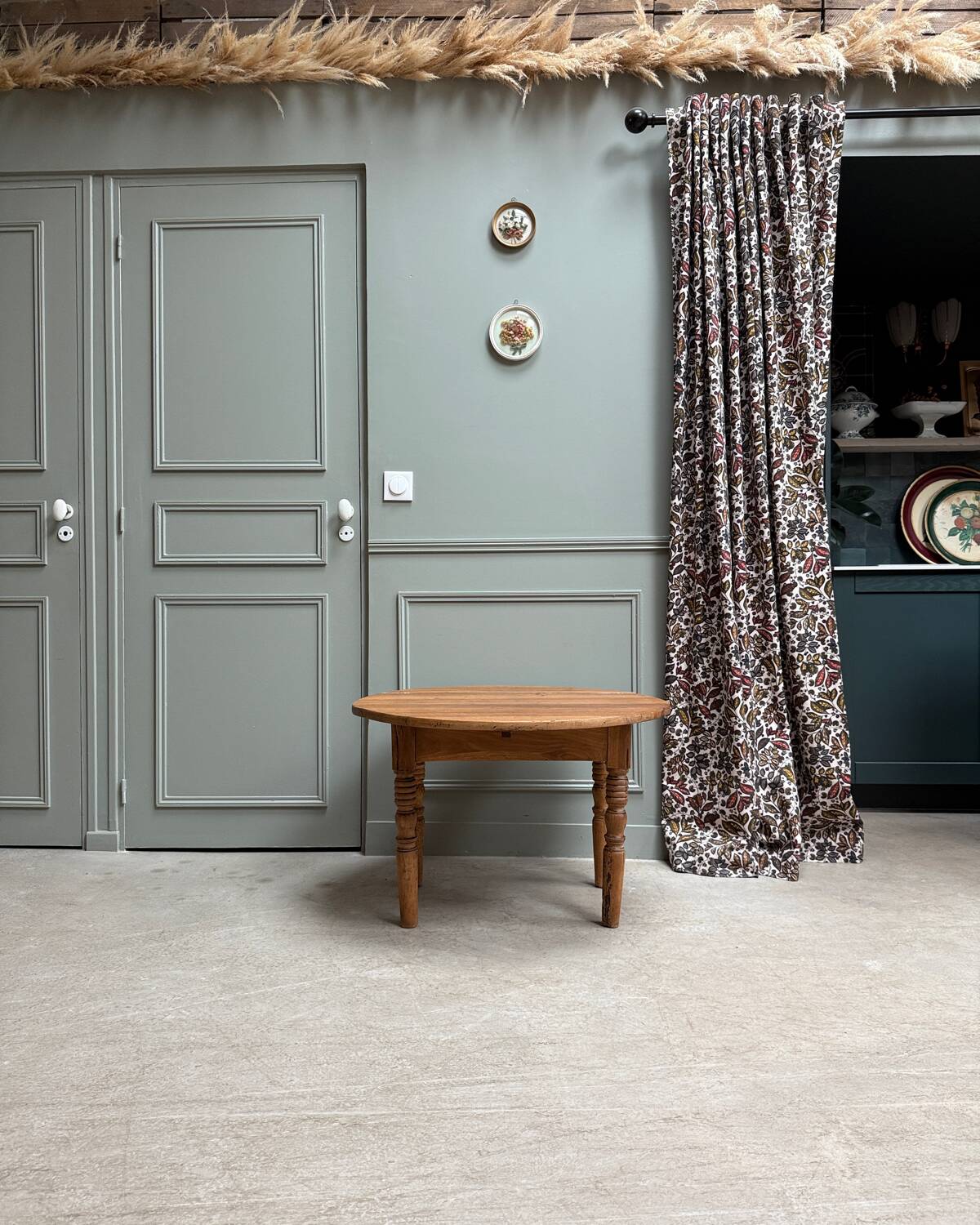 Table basse ronde à volets (rénovée)