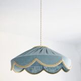 Suspension in a solid floral shape Cosette "mineral blue"