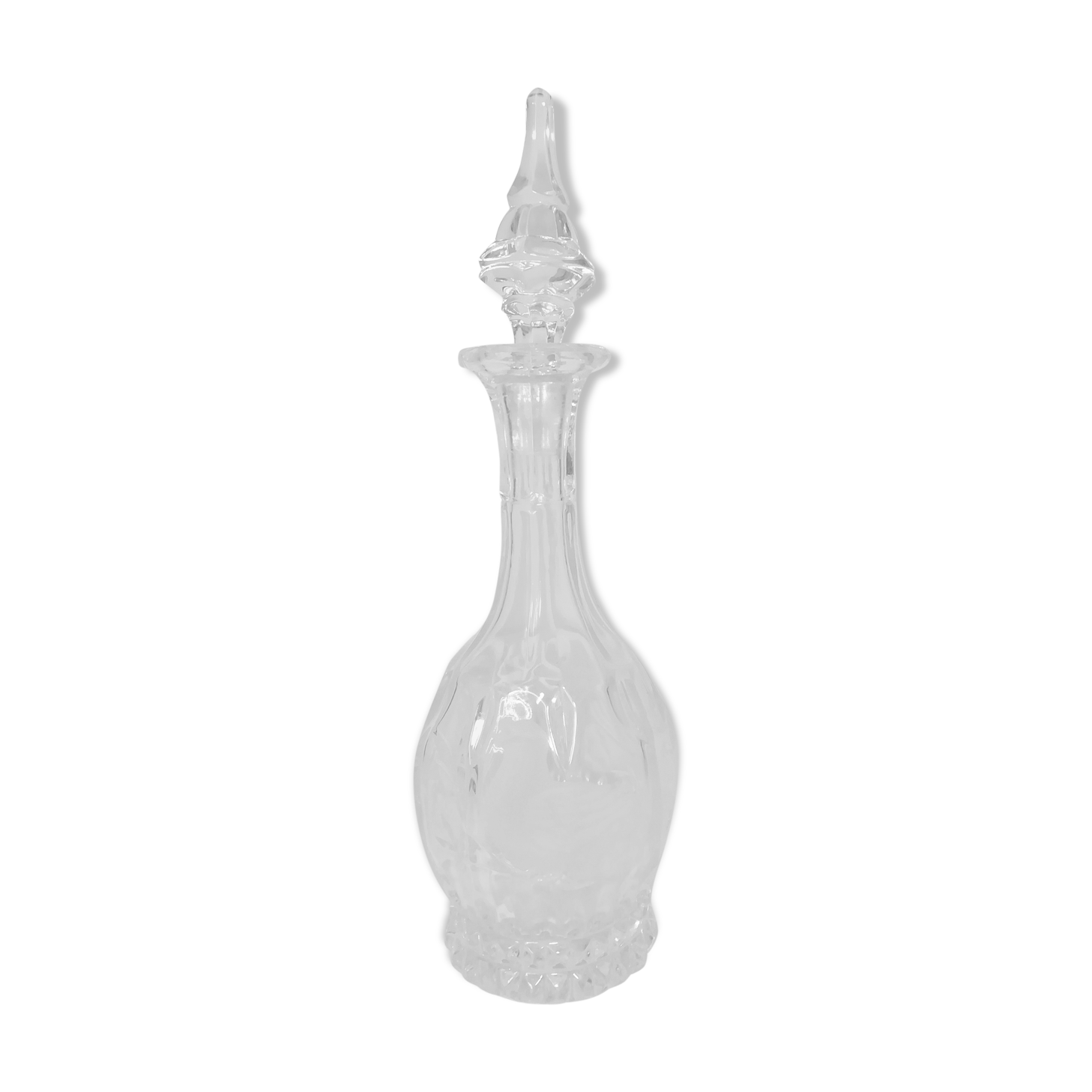 Carved glass bottle