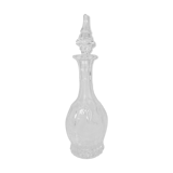 Bouteille en verre sculpté