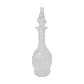 Carved glass bottle