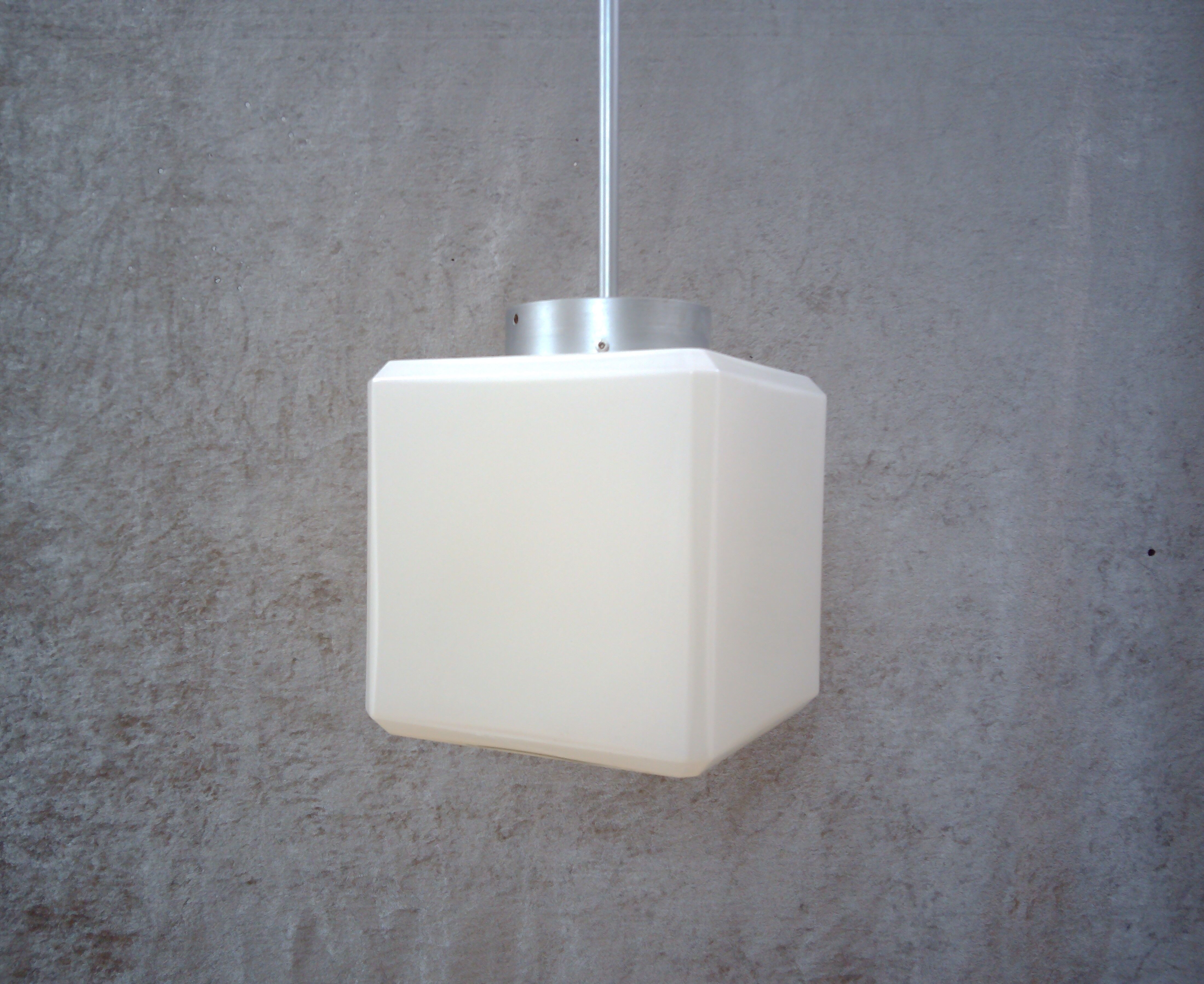 Square glass ceiling lamp