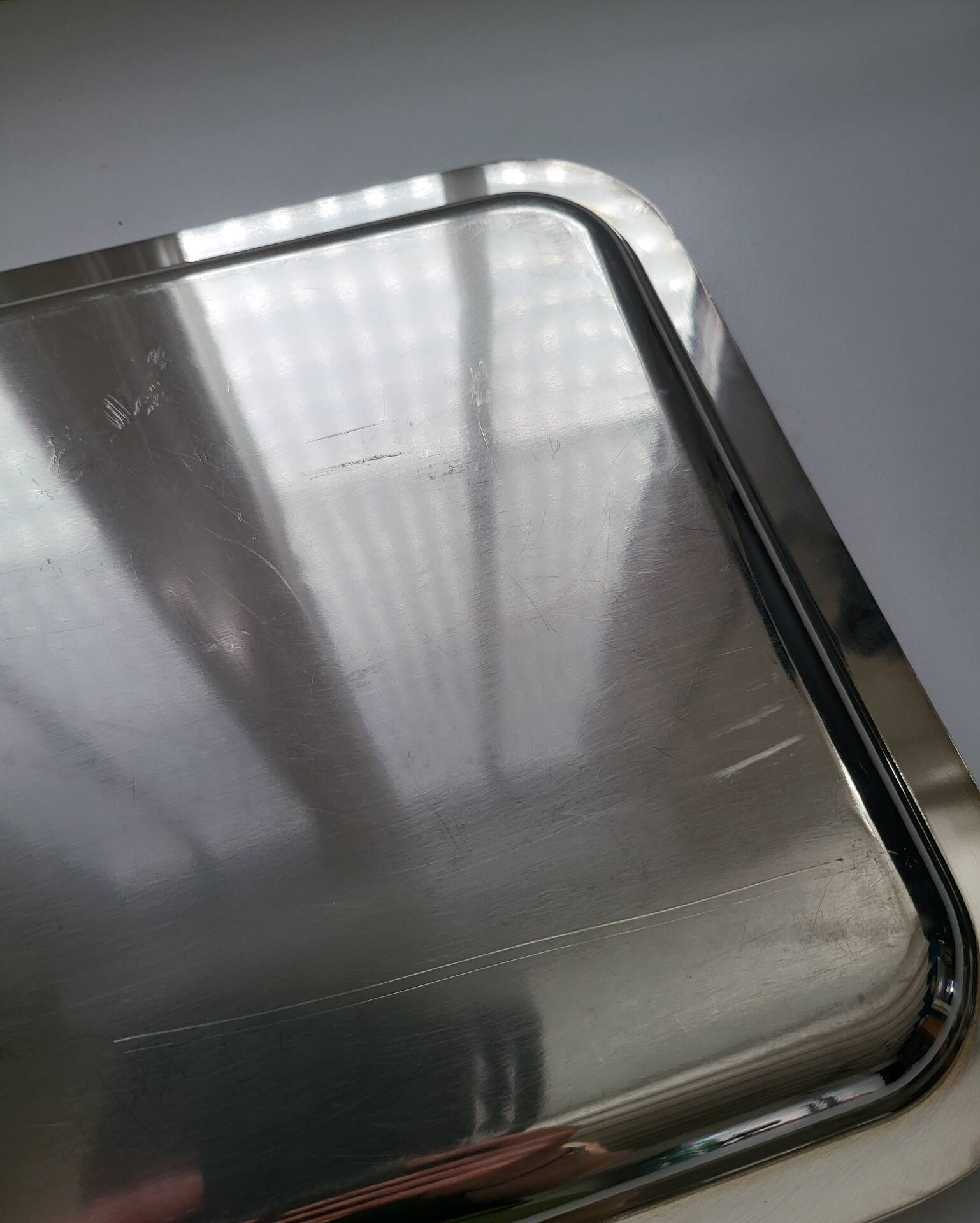 Large silver-plated metal serving platter Christofle Gallia collection