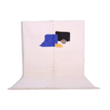 Berber rug in natural wool, size 150 x 250 cm, colorful patterns