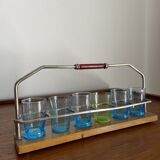 Vintage liqueur glasses and their display