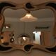 Miroir xxl néo baroque noir et doré années 80