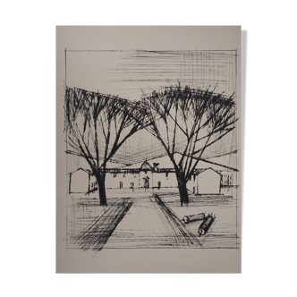 Bernard Buffet: The Entrance to the Castle - Original Engraving