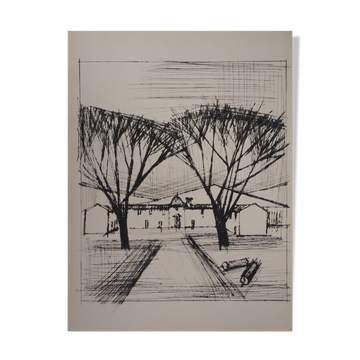 Bernard Buffet: The Entrance to the Castle - Original Engraving
