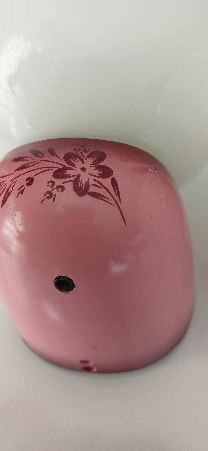 Pair of Tissot wall lights from the 70s with pink opaline glass in space age style.