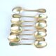 Lot de 8 cuillères à café en métal argenté boulenger décor de rinceaux 14cm
