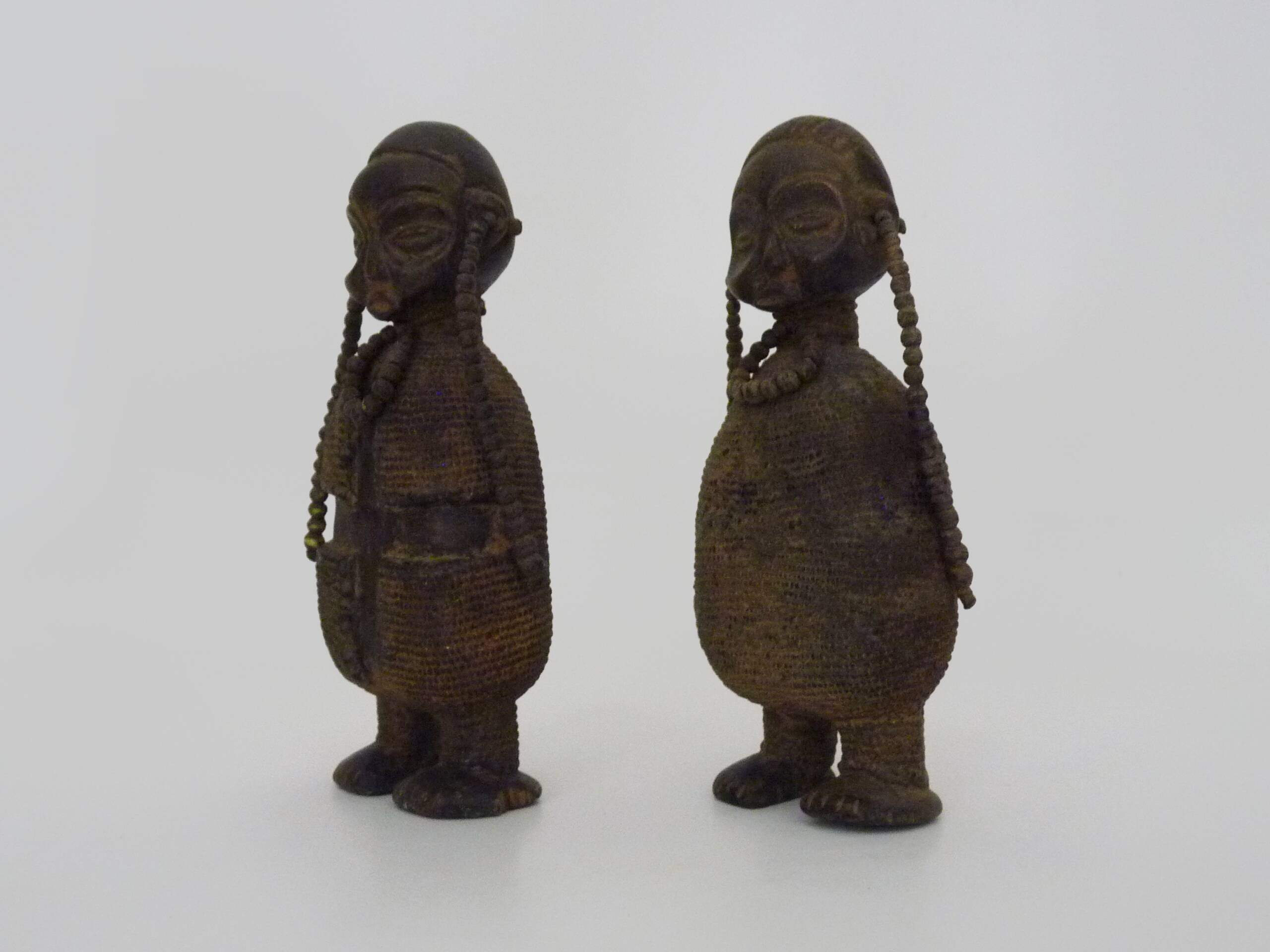 Pair of African fertility doll sculptures Namji Cameroon. 70
