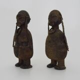 Pair of African fertility doll sculptures Namji Cameroon. 70
