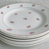 Lot 6 plates dessert porcelain Moulin des Loups