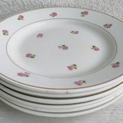 Lot 6 assiettes dessert porcelaine Moulin des Loups