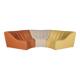Kwok Hoi Chan "Chromatic" modular sofa in orange, yellow and cream.