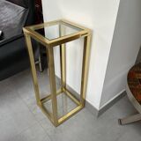 Console laiton et verre 1970 signée Pierre Vandel Paris