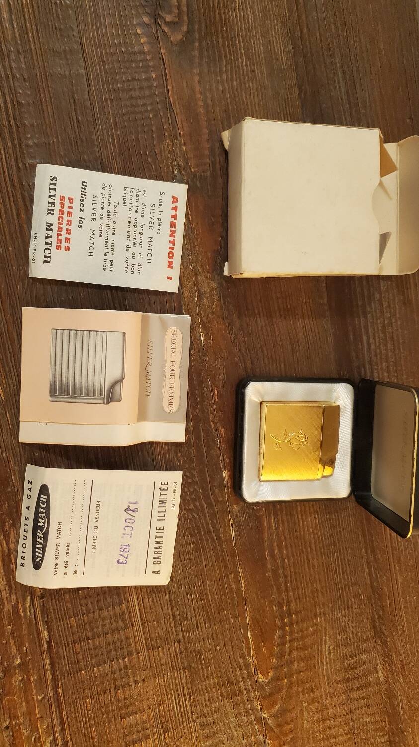 Briquet silver match vintage