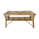 Rattan coffee table and ceramic tiles, France 60s