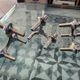 Set of 3 modular candle holders, NAGEL BMF vintage 1970 variant