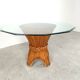 Vintage bamboo dining table, 1970s