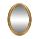 Miroir ovale style Louis XV doré miroir biseauté