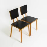 Two rare demountable plywood chairs by Axel Kufus model Stöcke for Atoll
