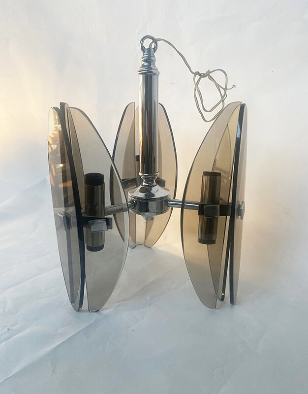 Lupi suspension in smoked glass