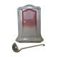 old white and red enamelled sheet egouttoir