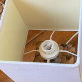 Lamp, natural weaving in water hyacinth fibre.